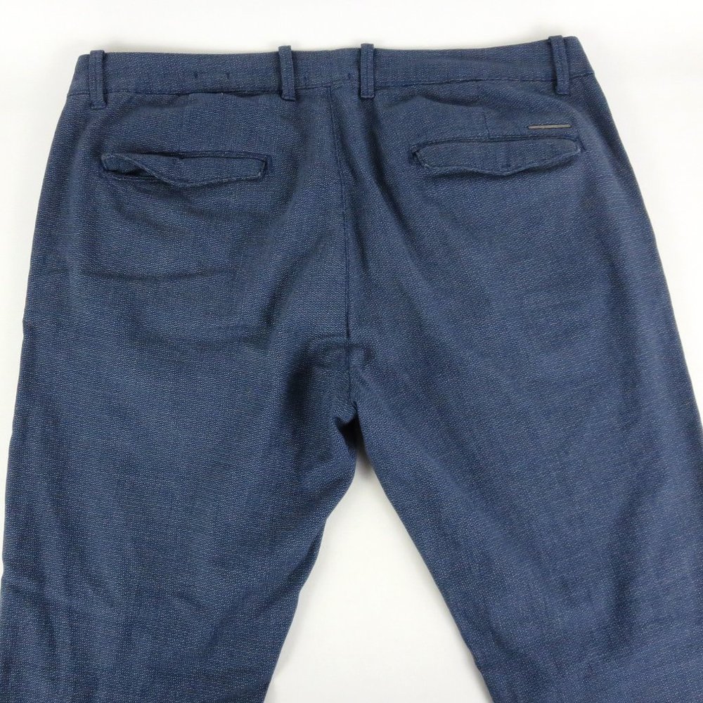 Zara Man SILVER 36x30 Slim Fit Pants Stretch Blue